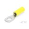 Te Connectivity Ring Terminal, 1/4 in Stud Size, 10 AWG, 600 V, PVC Insulated, Yellow 55678-1 - alternate 1